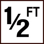 Inlays 1/2 FEET 6 x 6 Tile 4″ Lettering C620005 (Skid Resistant)