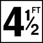Inlays 4 – 1/2 FEET 6 x 6 Tile 4″ Lettering C620045 (Skid Resistant)