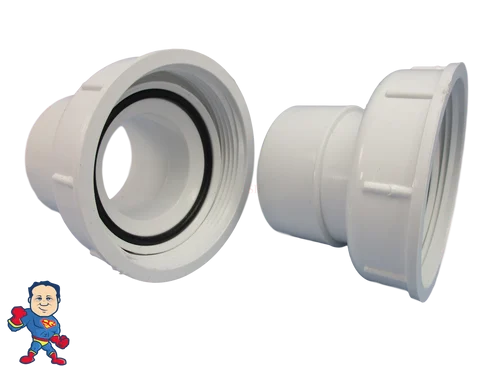 Jacuzzi J Pump Union Pair – 1 1/2″ Slip or 2″ Street – Dual Plumbing Compatibility
