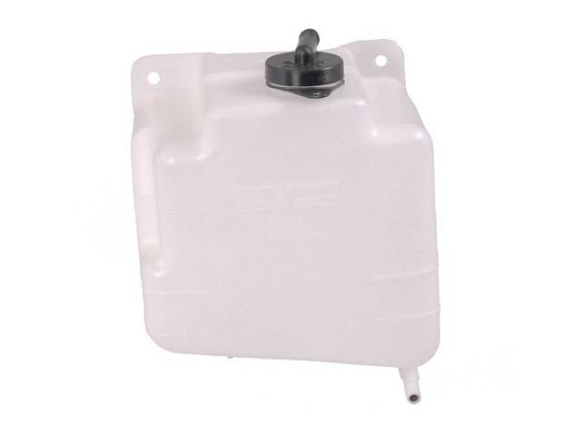 Engine Coolant Recovery Reservoir, w/ Black Cap, reproduction
