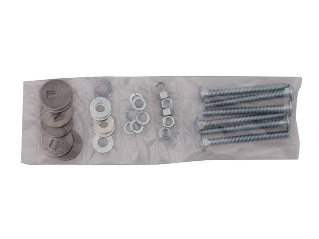 BOLT KIT, Bed, zinc finish, installs bed to the frame, (30) incl bolts, washers and nuts