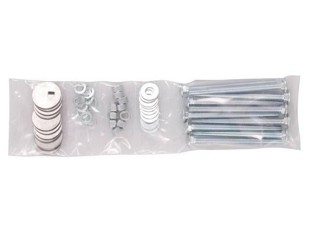 BOLT KIT, Bed, zinc finish, installs bed to the frame, (50) incl bolts, washers and nuts