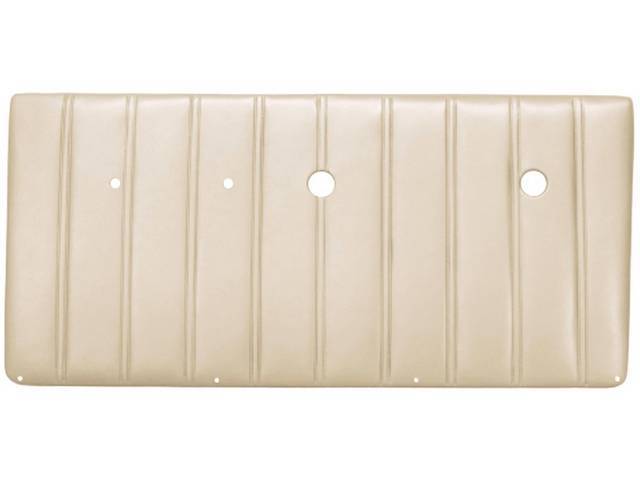 PANEL VINYL SET, Inside Door, Off White, madrid grain vinyl features correct dielectrically sealed vertical lines w/ double stitch bar seams, does not incl board / panel, top rail or attaching hardware