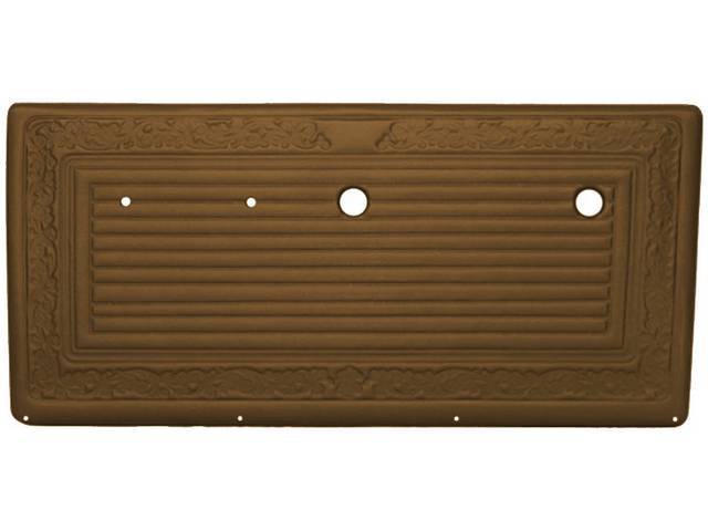 PANEL VINYL SET, Inside Door, Dark Saddle, walrus grain vinyl features correct dielectrically scroll details, does not incl board / panel, top rail or attaching hardware