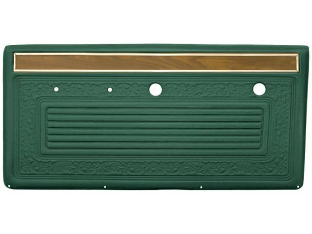 Inside Vinyl Door Panel Set, Dark Green, pair, US Made reproduction