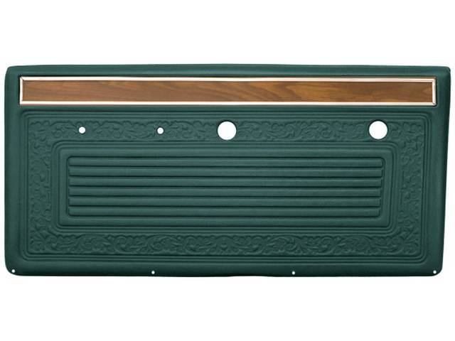 Inside Door Panel Set, Pre-Assembled, Dark Green, reproduction