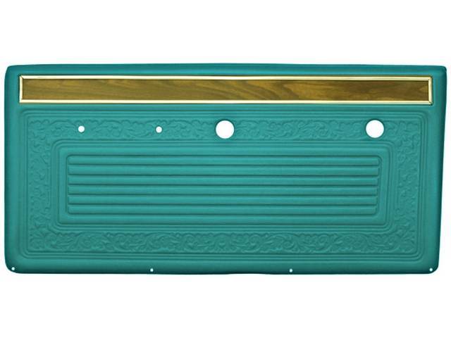 Inside Door Panel Set, Pre-Assembled, Aqua, reproduction
