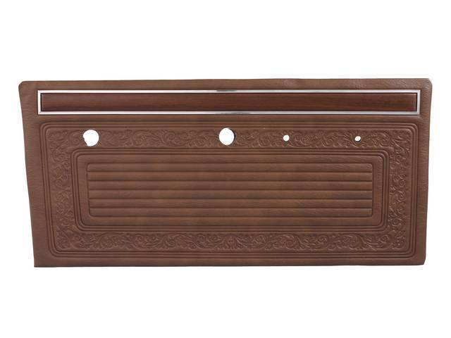 Inside Door Panel Set, Pre-Assembled, Dark Saddle, reproduction