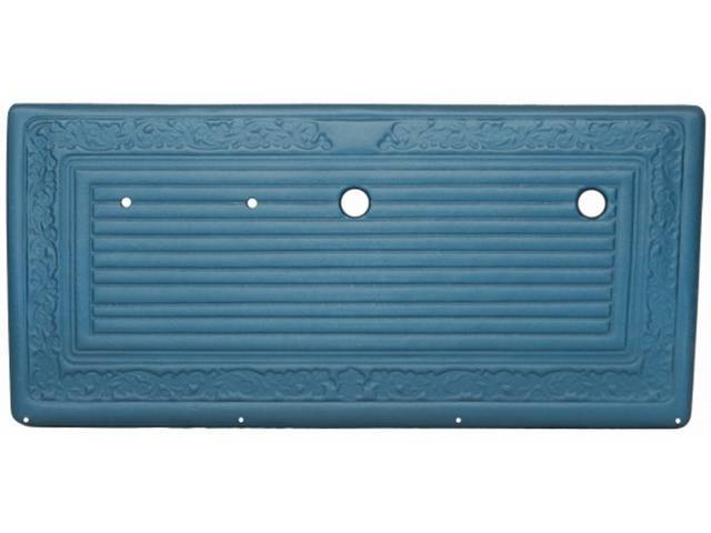 OE Blue Horizontal Pleat Center Front Door Panel Set, ABS-plastic construction