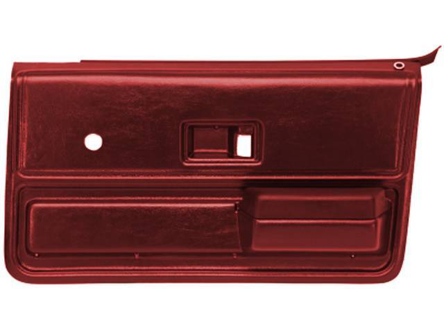 PANEL SET, REPLACEMENT STYLE, PORTOLA RED, ABS PLASTIC, W/O POWER WINDOW OR DOOR LOCKS