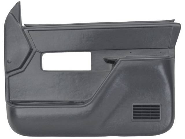 Replacement Style Front Door Panel Set, Graphite, ABS Plastic, w/o Power Locks and Power Windows, w/o Cloth Inserts Reproduction for (88-94)