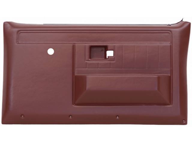 Burgandy Front Door Panel Set, w/ power windows, w/o power locks, repro