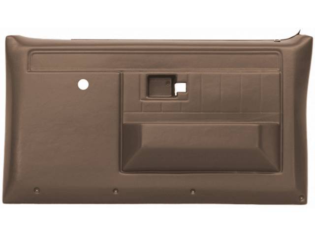 Saddle Tan Front Door Panel Set, w/ power windows, w/o power locks, reproduction