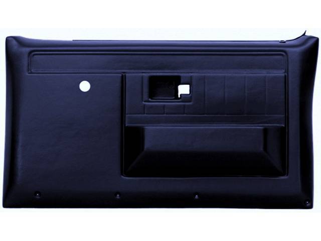 Front Door Panel Set, Shadow Blue, w/o power windows, w/ power locks, reproduction