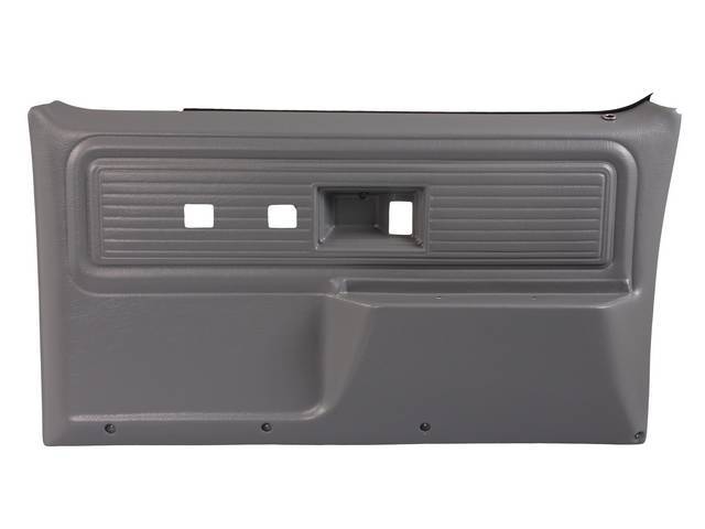 Cheyenne Type Front Door Panel Set, Presidio Gray, with power windows and door locks, ABS-plastic construction