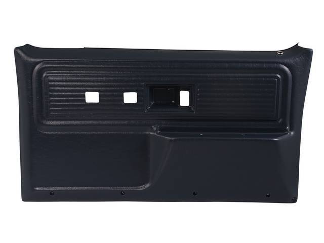 PANEL SET, REPLACEMENT STYLE, SHADOW BLUE, FRONT DOORS, W/ POWER WINDOWS OR DOOR LOCKS, ABS PLASTIC, ** ACCEPTS ORIGINAL TRIM INSERTS **