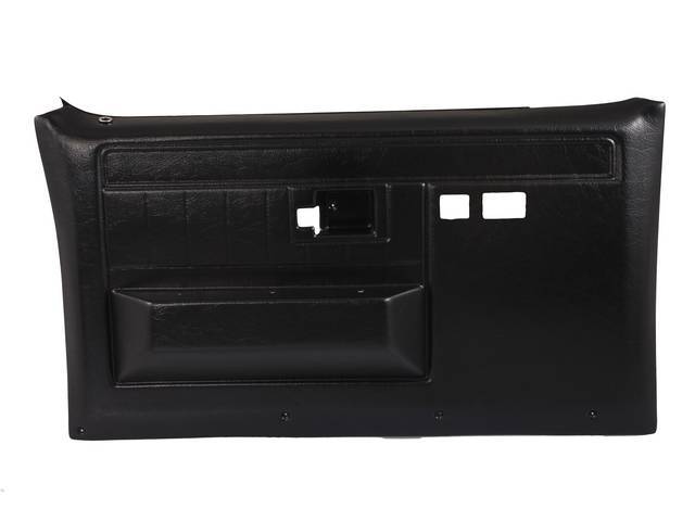 Black Front Door Panel Set, w/ power windows and locks, repro