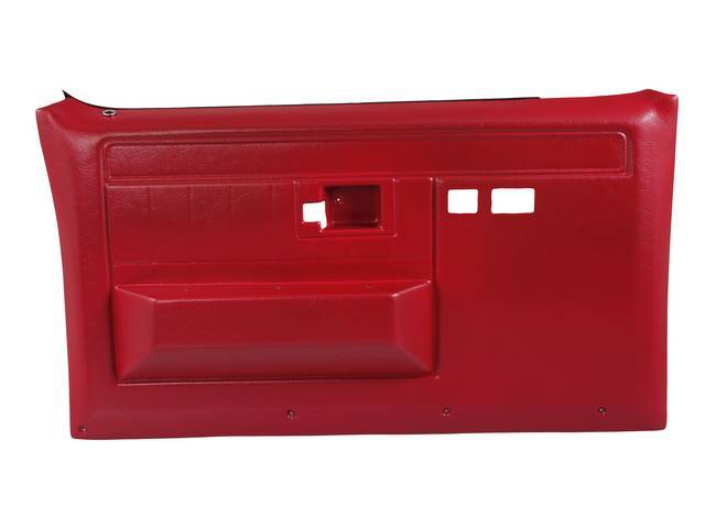 Portola Red / Bright Red Front Door Panel Set, w/ power windows and locks, repro