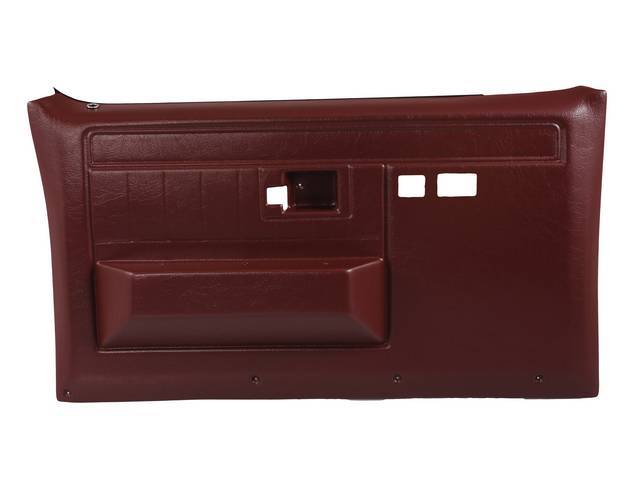 Burgundy Front Door Panel Set, w/ power windows and locks, repro
