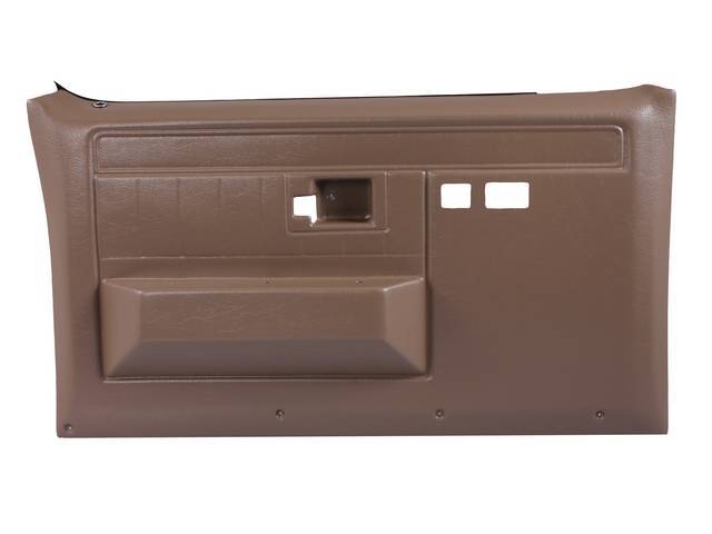 Saddle Tan Front Door Panel Set, w/ power windows and locks, repro