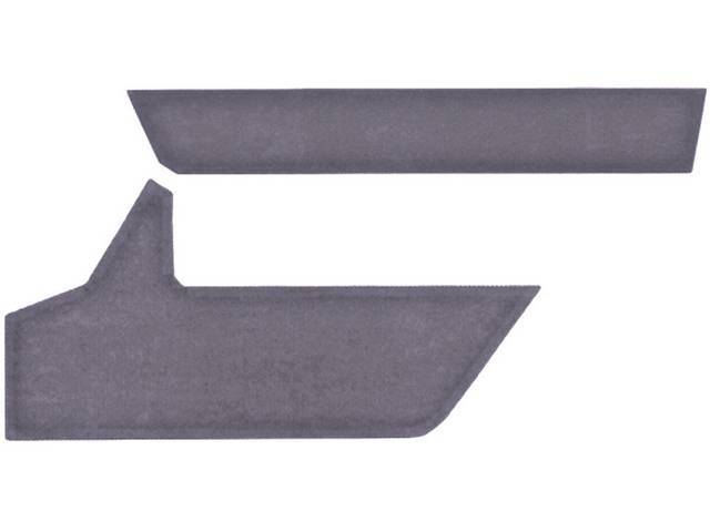 Cloth Insert Trim Panels, Black and Graphite