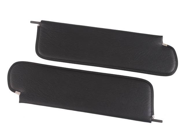 Sunvisor Set, Black, oxen grain vinyl, reproduction