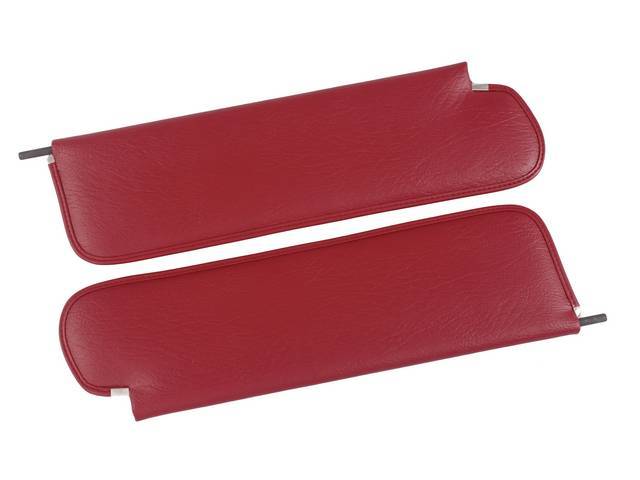 Sunvisor Set, Red, oxen grain vinyl, reproduction
