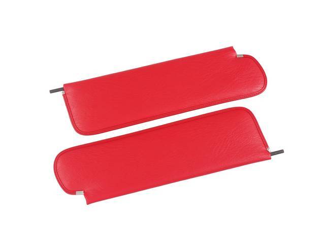 Sunvisor Set, Maroon, oxen grain vinyl, reproduction