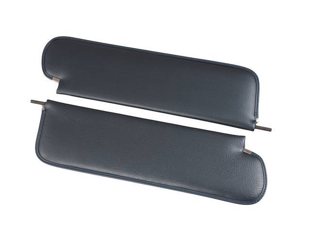 Sunvisor Set, Dark Blue, oxen grain vinyl, reproduction