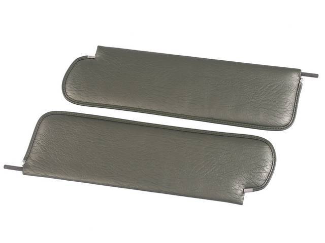 Sunvisor Set, Dark Green, oxen grain vinyl, reproduction