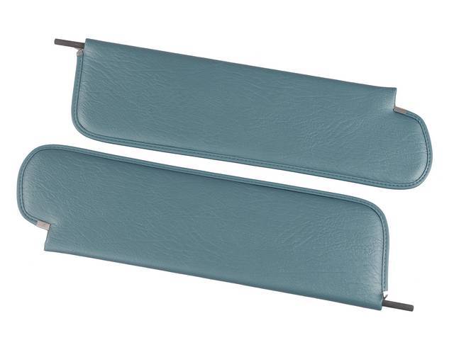 Sunvisor Set, Aqua, oxen grain vinyl, reproduction