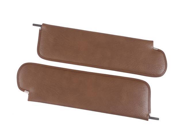 Sunvisor Set, Dark Saddle, oxen grain vinyl, reproduction