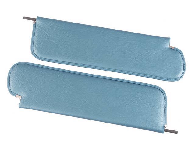 Sunvisor Set, Bright Blue, oxen grain vinyl, reproduction