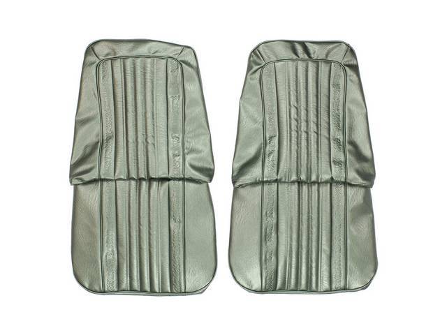 Upholstery Set, Buckets, Std, Metallic Green, PUI, walrus grain vinyl