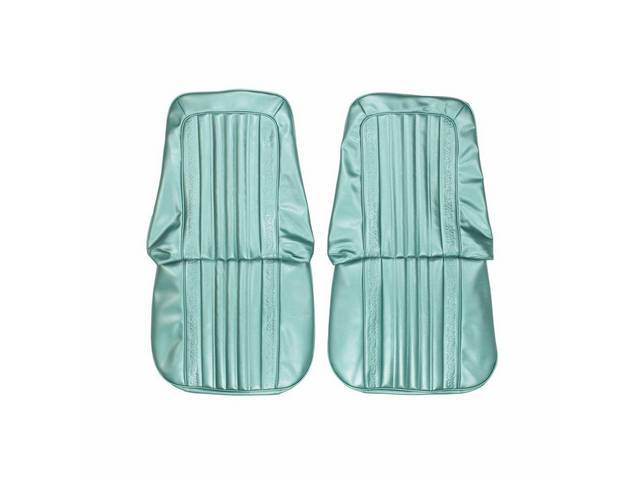 Upholstery Set, Buckets, Std, Aqua, PUI, walrus grain vinyl