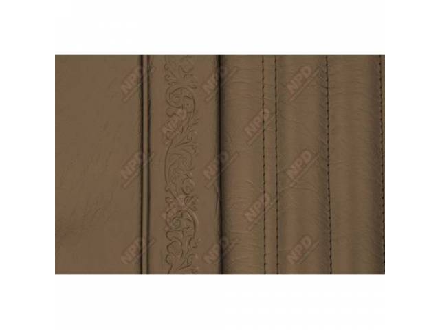 Upholstery Set, Buckets, Std, Dark Saddle, PUI, walrus grain vinyl