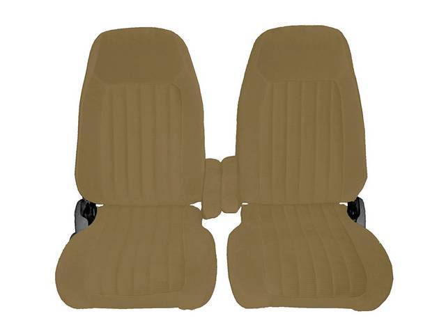 Bucket Seat Upholstery, High Back w/ Armrests, Standard Cab, Front, Palomino Vinyl, reproduction