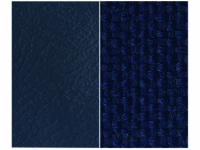 UPHOLSTERY, BENCH, MADRID GRAIN VINYL AND WOVEN FABRIC, NAVY BLUE W/ INDIGO INSERT