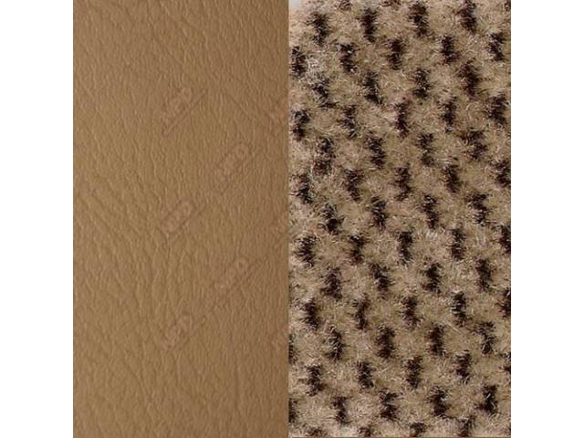 UPHOLSTERY, BENCH, STANDARD CAB, PALOMINO MADRID GRAIN VINYL W/ SANDSTONE REGAL VELOUR CLOTH INSERTS