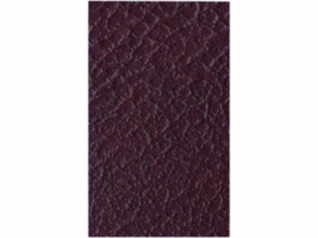 UPHOLSTERY, BENCH, STANDARD CAB OR FRONT CREW CAB, FRONT BENCH, MAROON MADRID GRAIN VINYL, W/ SEAT BELT CUT OUTS.