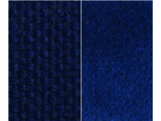UPHOLSTERY, BENCH, STANDARD CAB, FRONT BENCH, INTERLUDE WOVEN CLOTH INSERT W/ GM VINYL TRIM, INDIGO BLUE CLOTH W/ MADRID NAVY BLUE VINYL