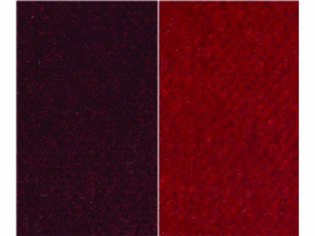 UPHOLSTERY, FULL SET, EXTENDED CAB, FRONT BUCKET SEAT AND REAR BENCH SET, ENCORE VELOUR TWO TONE, BURGUNDY W/ RED INSERTS