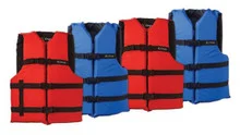KEMP USA 4 Adult Universal Vests with Carrying Case – 2 Blue & 2 Red – 20-002-4-PACK