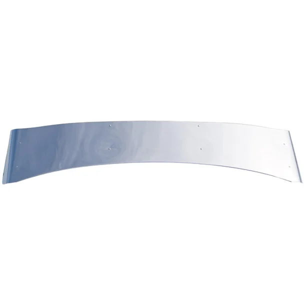 Kenworth T680, T880, W990 17.5 Inch 304 Stainless Steel Curve Drop Visor By CSM