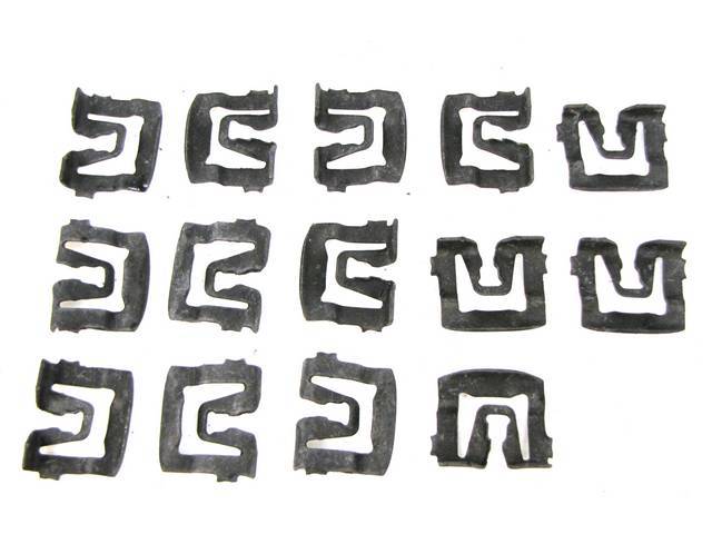 Mounting Kit, Front Window Molding, Incl (13) Clips, Does Complete Window, Repro
