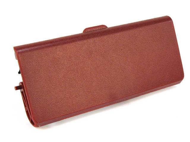 Door, Console Panel Ash Receptacle, Scarlet Red, Repro, W/ Correct Texture, Color Might Not Be Exact Match To Original, Paintable