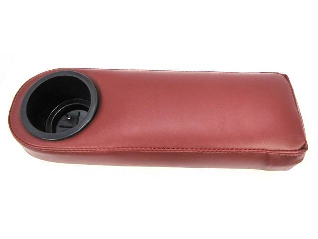 Cup Holder, Armrest, Dark Red, Installs In Factory Armrest Location