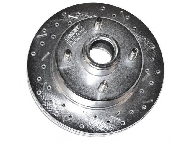 Rotor, Front, *Big Bite* Gas Slotted, Drilled And