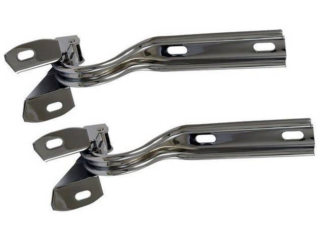 Polished Stainless Steel Hood Hinge Set for (79-93) Custom Style