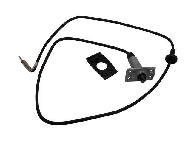 Base And Cable Assy, Radio Antenna, Incl Base, Pad And Cable, Exact Reproduction, This Kit Also Has Correct Rubber Grommet On Cable, Eobz-18a984-A